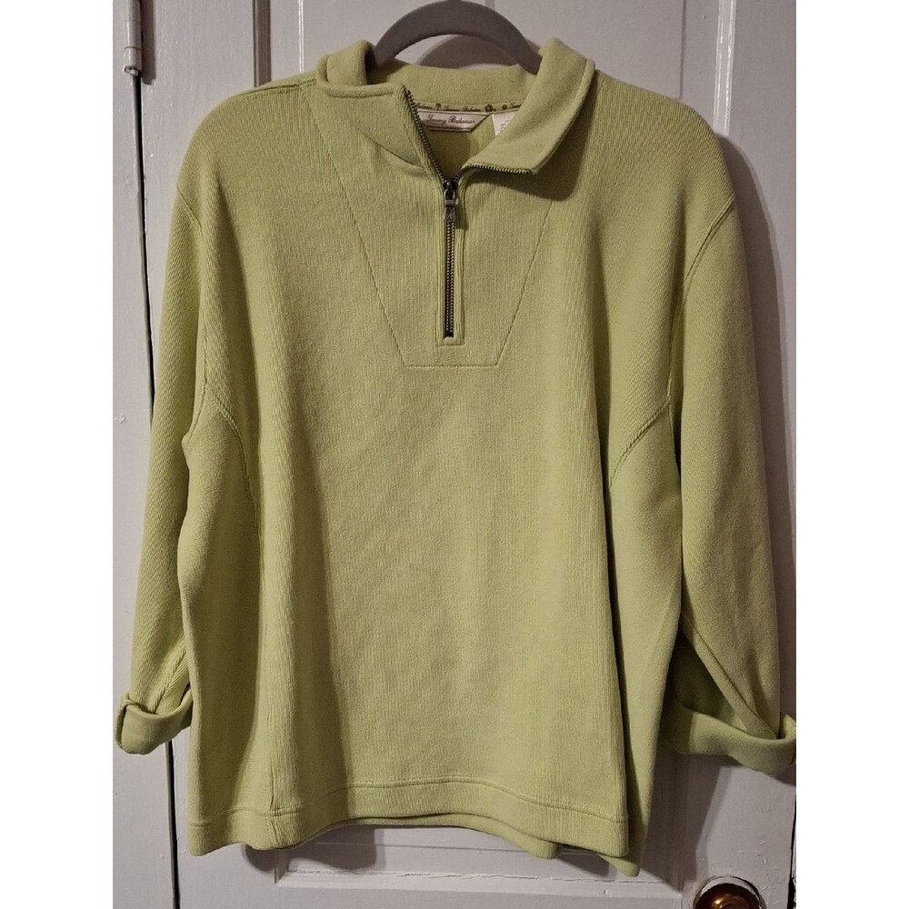 Tommy Bahama Light Green Half-Zip Pullover (Mis238)